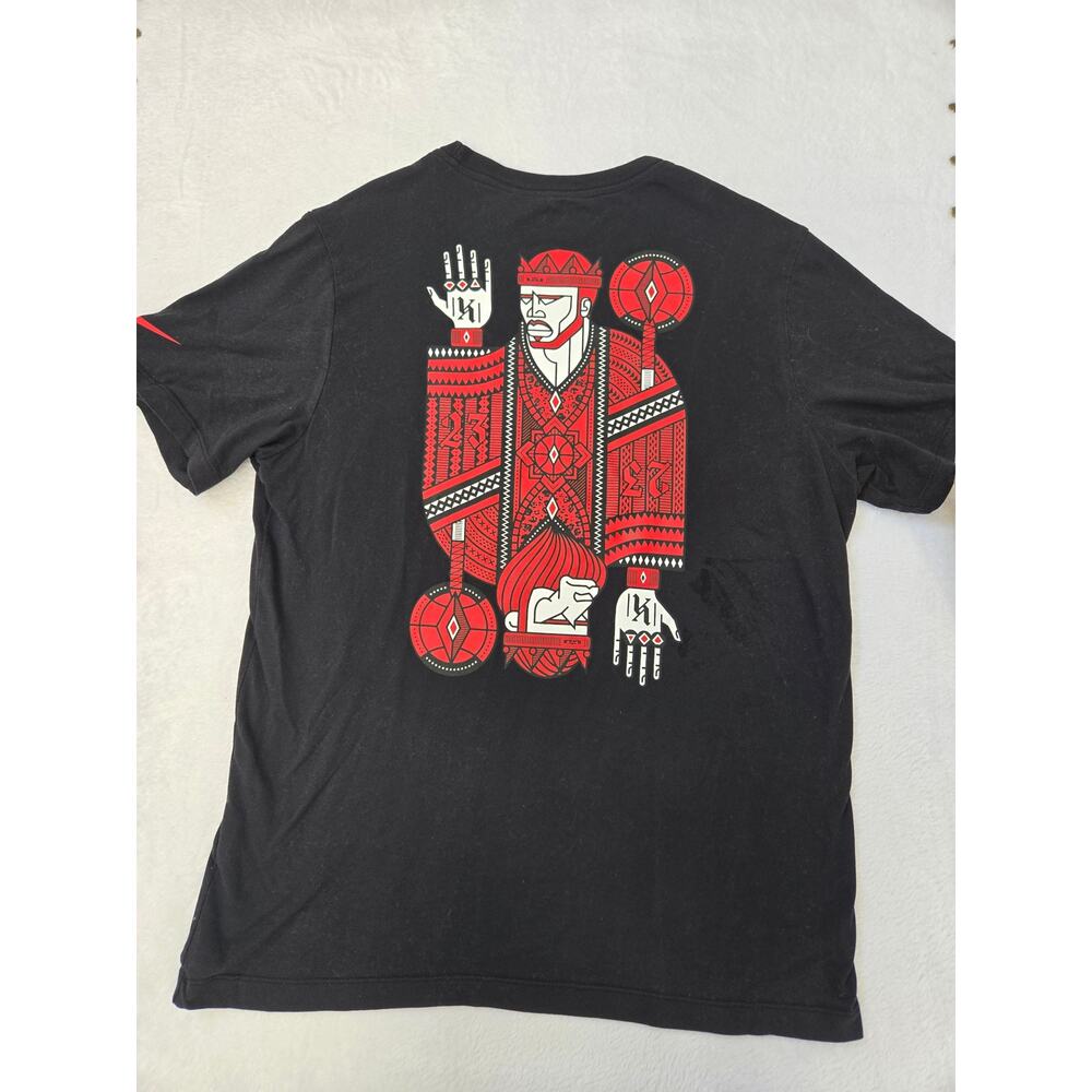 Nike LeBron King James Graphic Tee Mens Large Black Playing Card Design